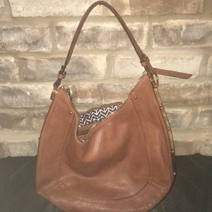 Brown hobo bag.